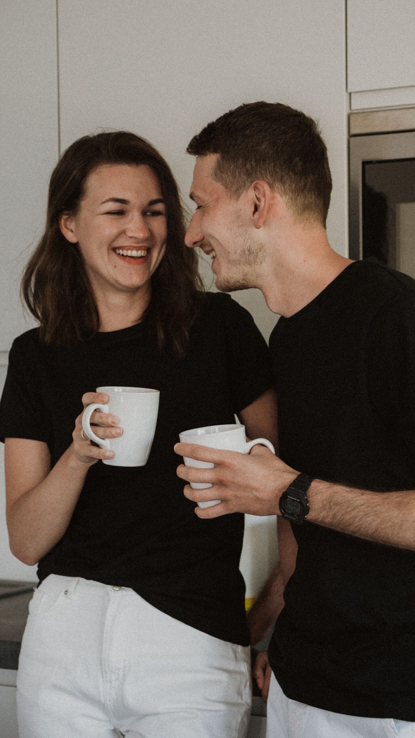 A person in a supportive therapy conversation, looking engaged and at ease